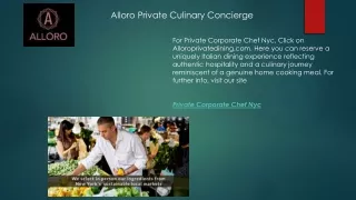 alloro private culinary concierge