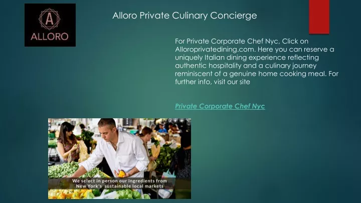 alloro private culinary concierge