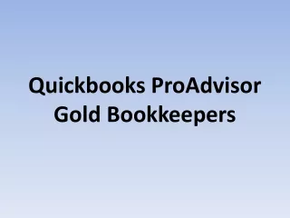 quickbooks proadvisor gold bookkeepers