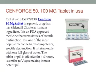 CENFORCE 50, 100 MG Tablet in usa