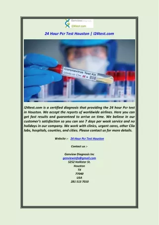 24 hour pcr test houston i24test com