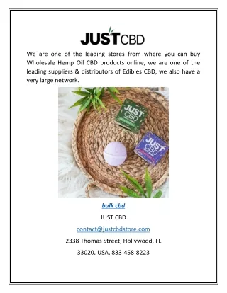 Bulk CBD | Justcbdstore.com