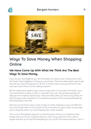 Ways To Save Money When Shopping Online