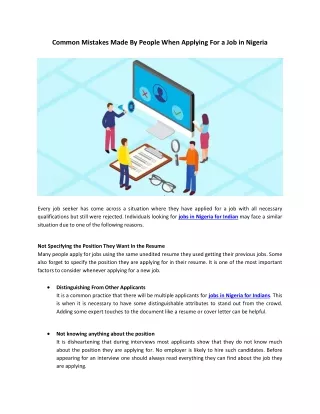 common mistakes made by people when applying