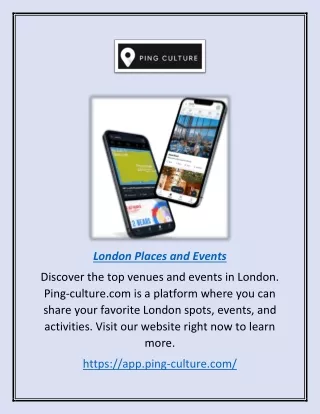 London Places and Events | Ping-culture.com