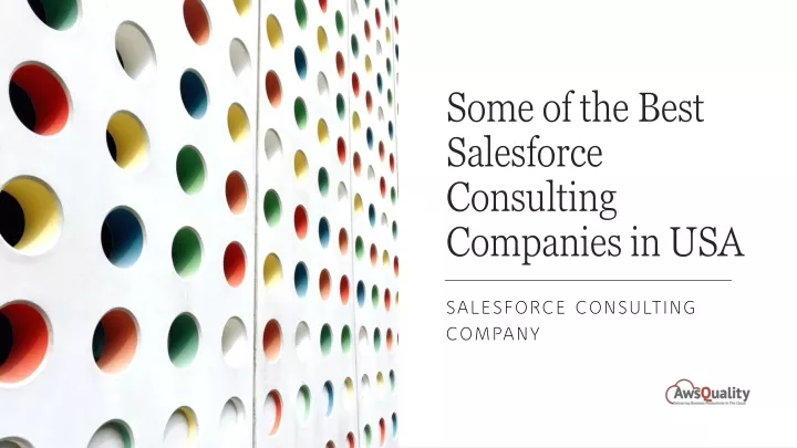 some of the best salesforce consulting companies in usa