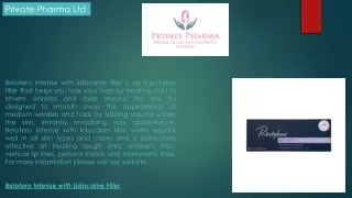 Buy Belotero Intense With Lidocaine Filler Online  Privatepharma.com