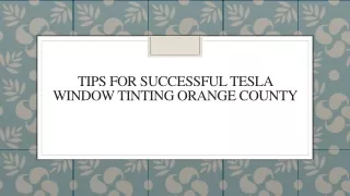 tips for successful tesla window tinting orange