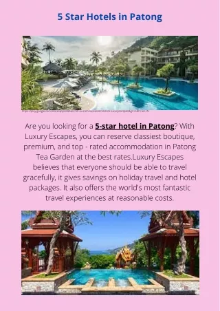 5 star hotels in Patong