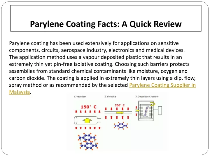 parylene coating facts a quick review