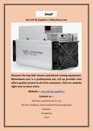 asic s19 xp suppliers minerbases com