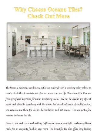 the oceania series tile combines a reflective