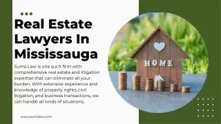 Real Estate Lawyers In Mississauga | Suma Law