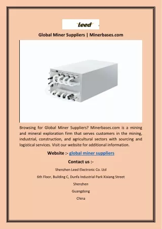 global miner suppliers minerbases com