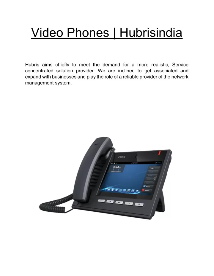 video phones hubrisindia