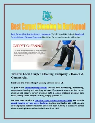 Best Carpet Cleaning In Hartlepool