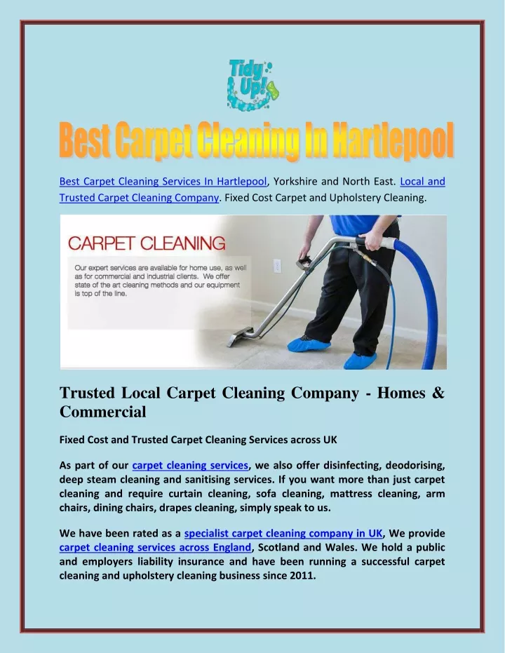 best carpet cleaning services in hartlepool
