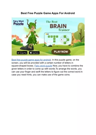 Best Free Puzzle Game Apps For Android