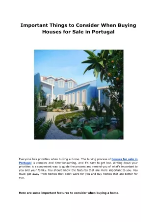 Important things to consider when buying houses for sale in Portugal.pdf