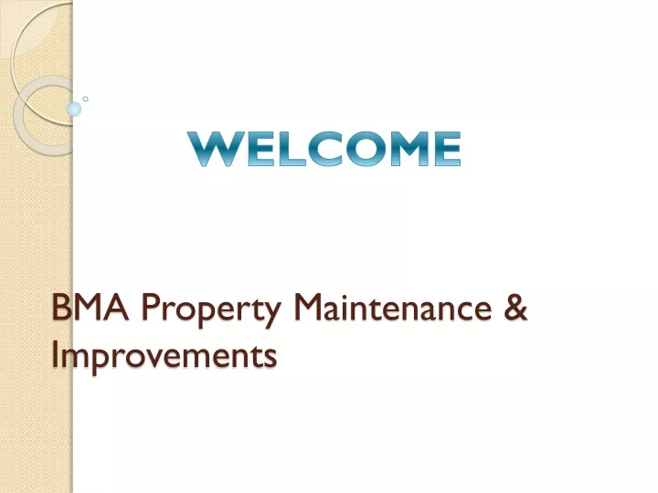 bma property maintenance improvements