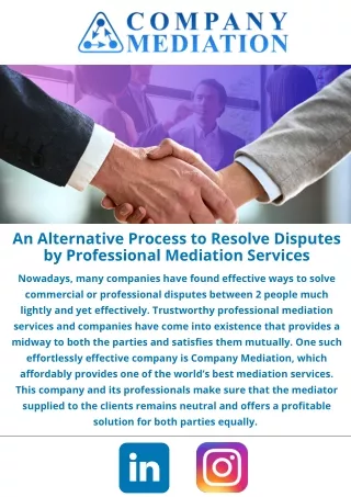 Seeking For Professional Mediation Services