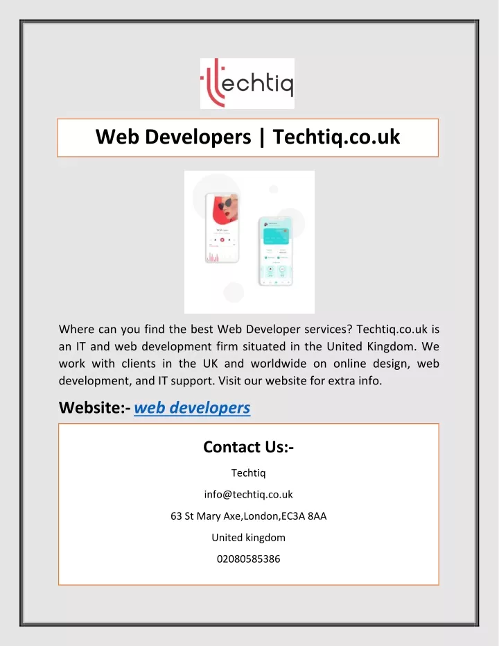 web developers techtiq co uk