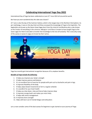 Celebrating International Yoga Day 2022