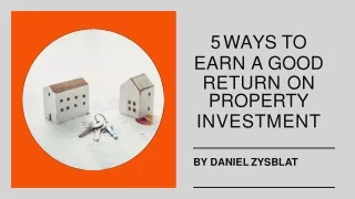 5 ways to earn a good return on