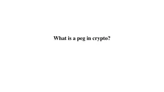 what is a peg in crypto