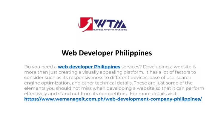web developer philippines