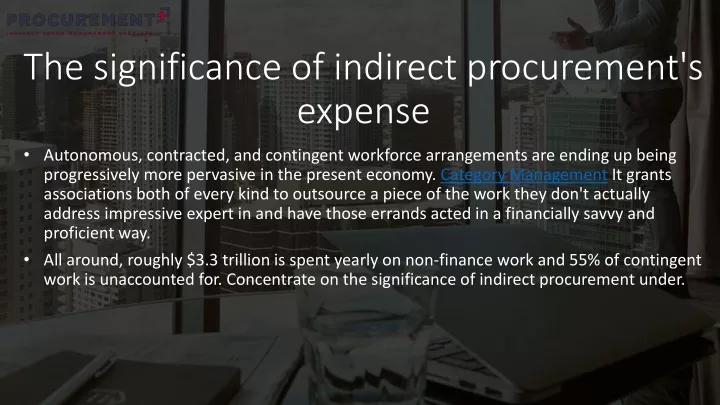 the significance of indirect procurement s expense