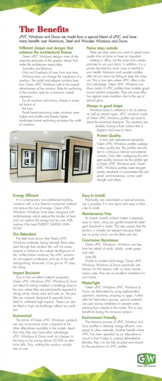 UPVC windows system manufacturer in India