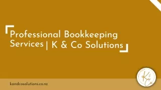Professional Bookkeeping Services | K & Co Solutions