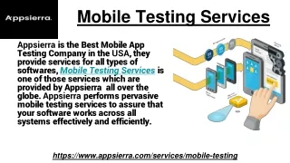 mobile testin g services