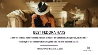Best fedora hats - Head to Hat