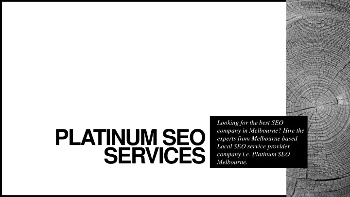 looking for the best seo company in melbourne