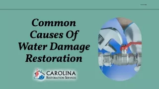 Common Causes Of Water Damage Restoration