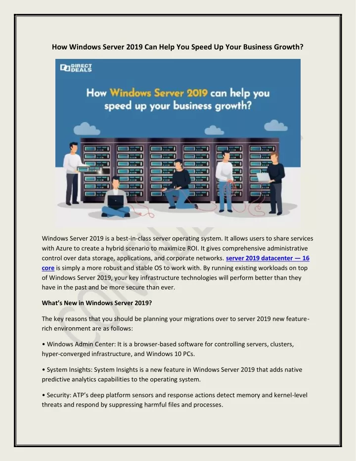 how windows server 2019 can help you speed