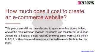 how much does it cost to create an e commerce website