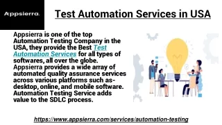 test automation services in usa