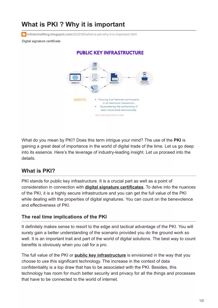 what is pki why it is important