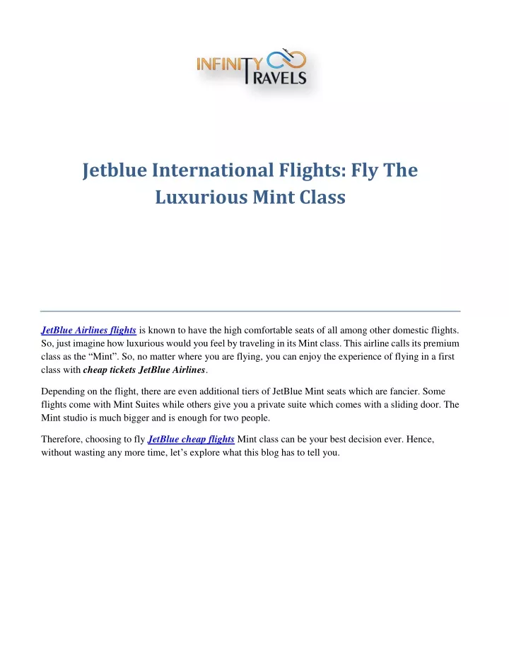 jetblue international flights fly the luxurious