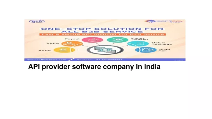 api provider software company in india