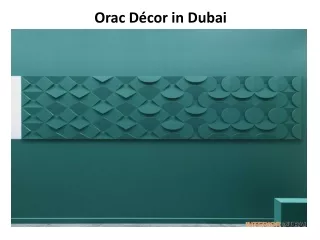 orac d cor in dubai