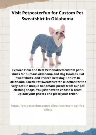 Custom Pet Sweatshirt In Oklahoma