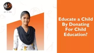 educate a child by donating for child education
