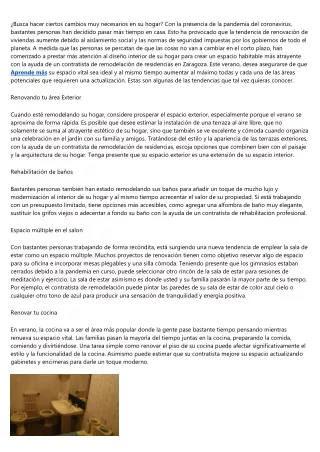 Apunta estos tips ya antes de empezar tu proyecto de renovacion