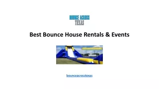 Best Bounce House Rentals & Events