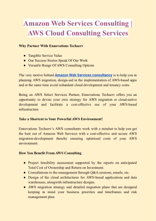 Amazon Web Services Consulting _ AWS Cloud Consulting Services