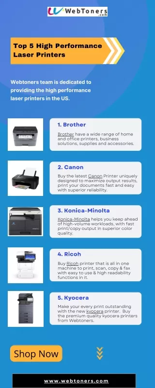 Top 5 High Performance Laser Printers | Webtoners